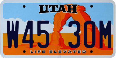 UT license plate W453OM