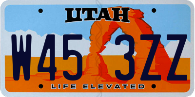 UT license plate W453ZZ