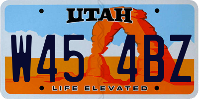 UT license plate W454BZ