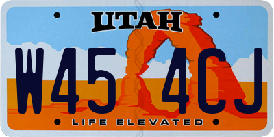 UT license plate W454CJ