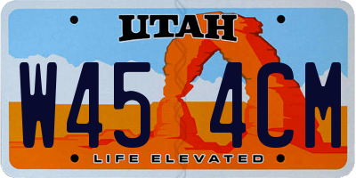 UT license plate W454CM