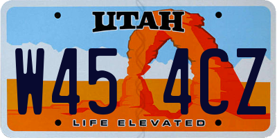 UT license plate W454CZ