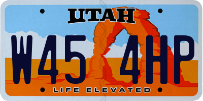 UT license plate W454HP