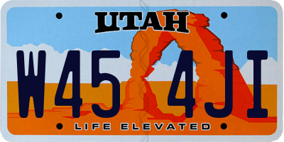 UT license plate W454JI