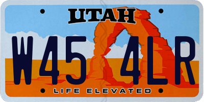 UT license plate W454LR