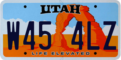 UT license plate W454LZ