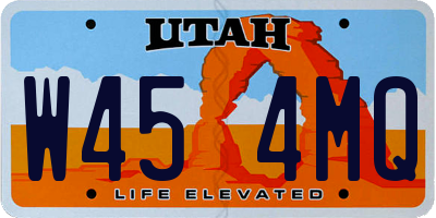 UT license plate W454MQ