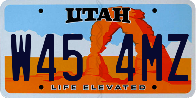 UT license plate W454MZ