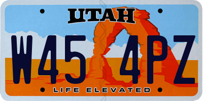 UT license plate W454PZ