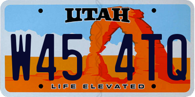UT license plate W454TQ