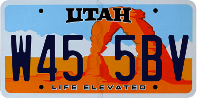 UT license plate W455BV
