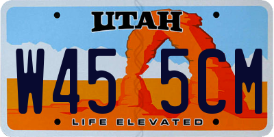 UT license plate W455CM