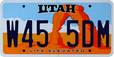 UT license plate W455DM