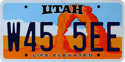 UT license plate W455EE