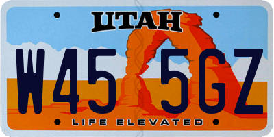 UT license plate W455GZ