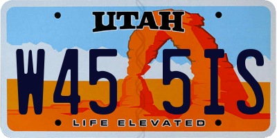 UT license plate W455IS