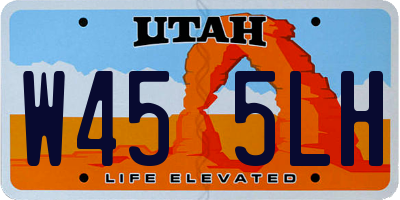 UT license plate W455LH