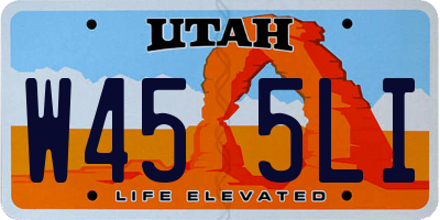 UT license plate W455LI