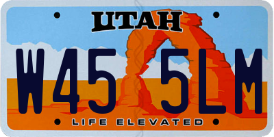 UT license plate W455LM