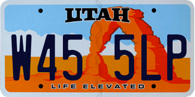 UT license plate W455LP