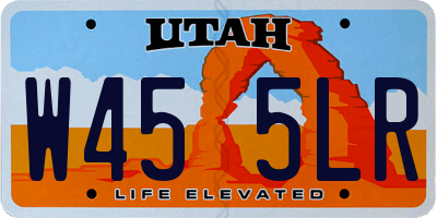 UT license plate W455LR