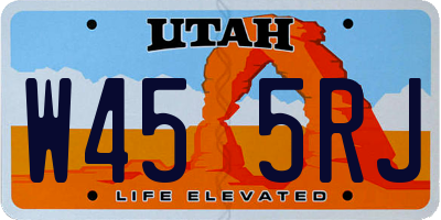 UT license plate W455RJ