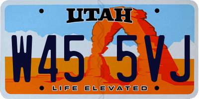 UT license plate W455VJ