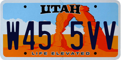 UT license plate W455VV
