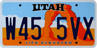 UT license plate W455VX