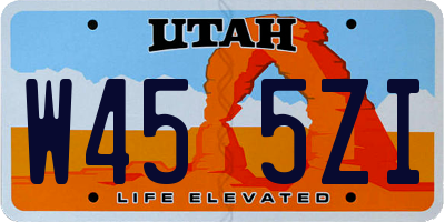 UT license plate W455ZI