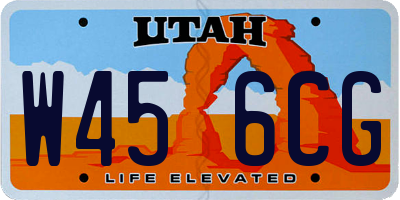 UT license plate W456CG