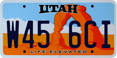 UT license plate W456CI