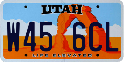 UT license plate W456CL