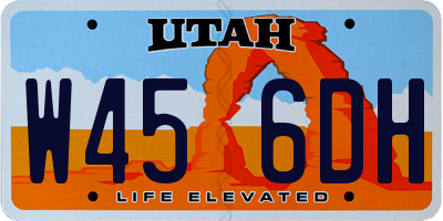 UT license plate W456DH