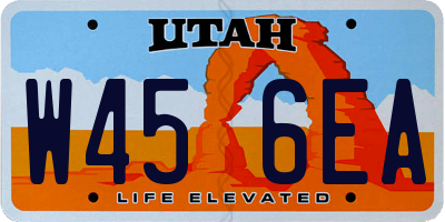 UT license plate W456EA
