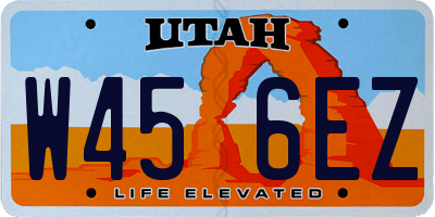 UT license plate W456EZ