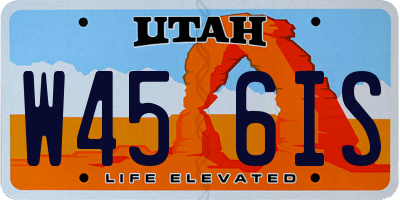 UT license plate W456IS