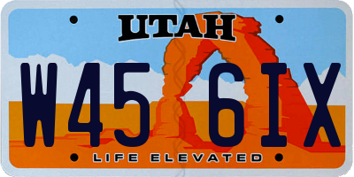 UT license plate W456IX