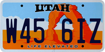 UT license plate W456IZ