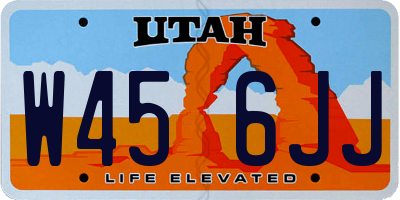 UT license plate W456JJ