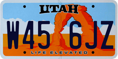 UT license plate W456JZ