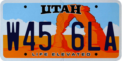 UT license plate W456LA