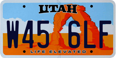 UT license plate W456LF