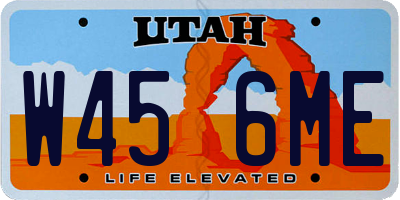 UT license plate W456ME