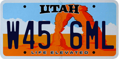 UT license plate W456ML