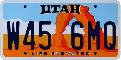 UT license plate W456MQ