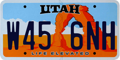 UT license plate W456NH