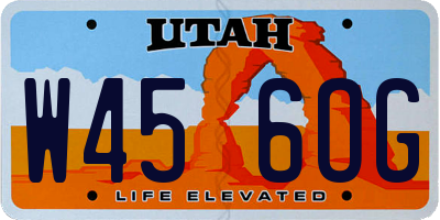 UT license plate W456OG
