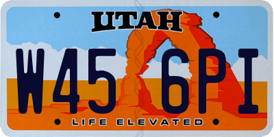 UT license plate W456PI