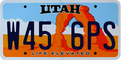 UT license plate W456PS